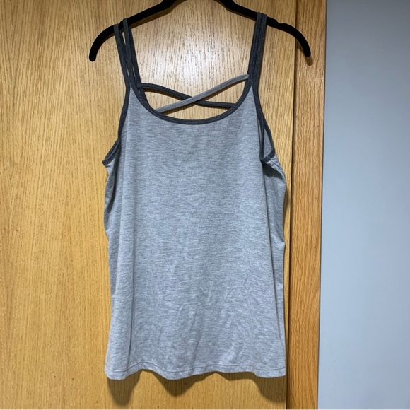RBX Gray Strappy Tank Top - Size Large - Picture 1 of 4